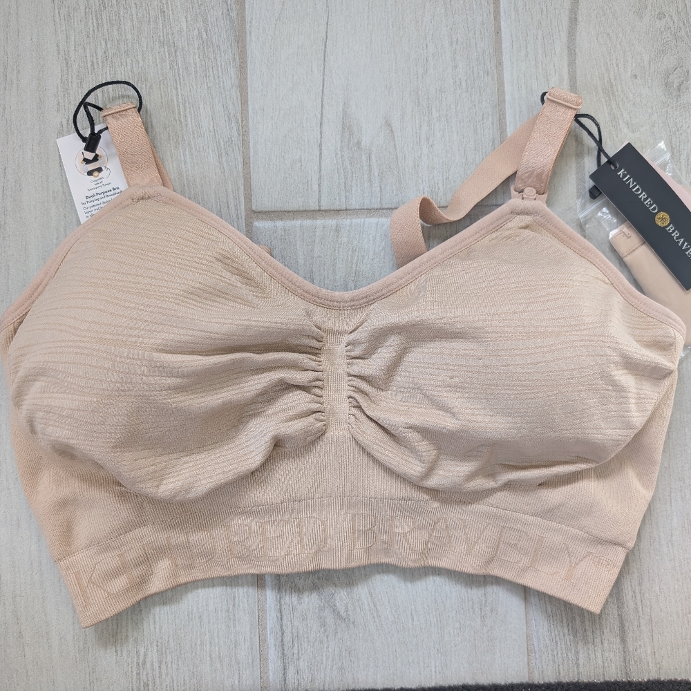 Kindred Bravely Women's Nursing Bra in Light Beige